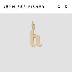 Jennifer Fisher medium Gothic letter H charm $650